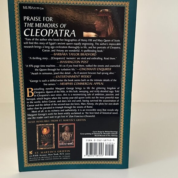 "The Memoirs of Cleopatra a Novel" by Margaret George Paperback - Picture 2 of 7